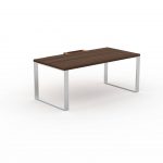 Bild von MYCS Schreibtisch Massivholz Nussbaum – Moderner Massivholz-Schreibtisch: mit 2 Schublade/n – Hochwertige Materialien – 180 x 75 x 90 cm, konfigurierbar