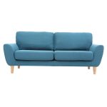 Produktbild von Miliboo Sofa Skandinavisch Stoff Blaugrün 3-Sitzer ALICE