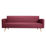Produktbild von Miliboo Sofa verstellbar 3 Plätze skandinavisches Design Pflaume ULLA