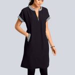 Produktbild von Alba Moda Kleid Athleisure in sportiver Optik mit Streifendetails, schwarz